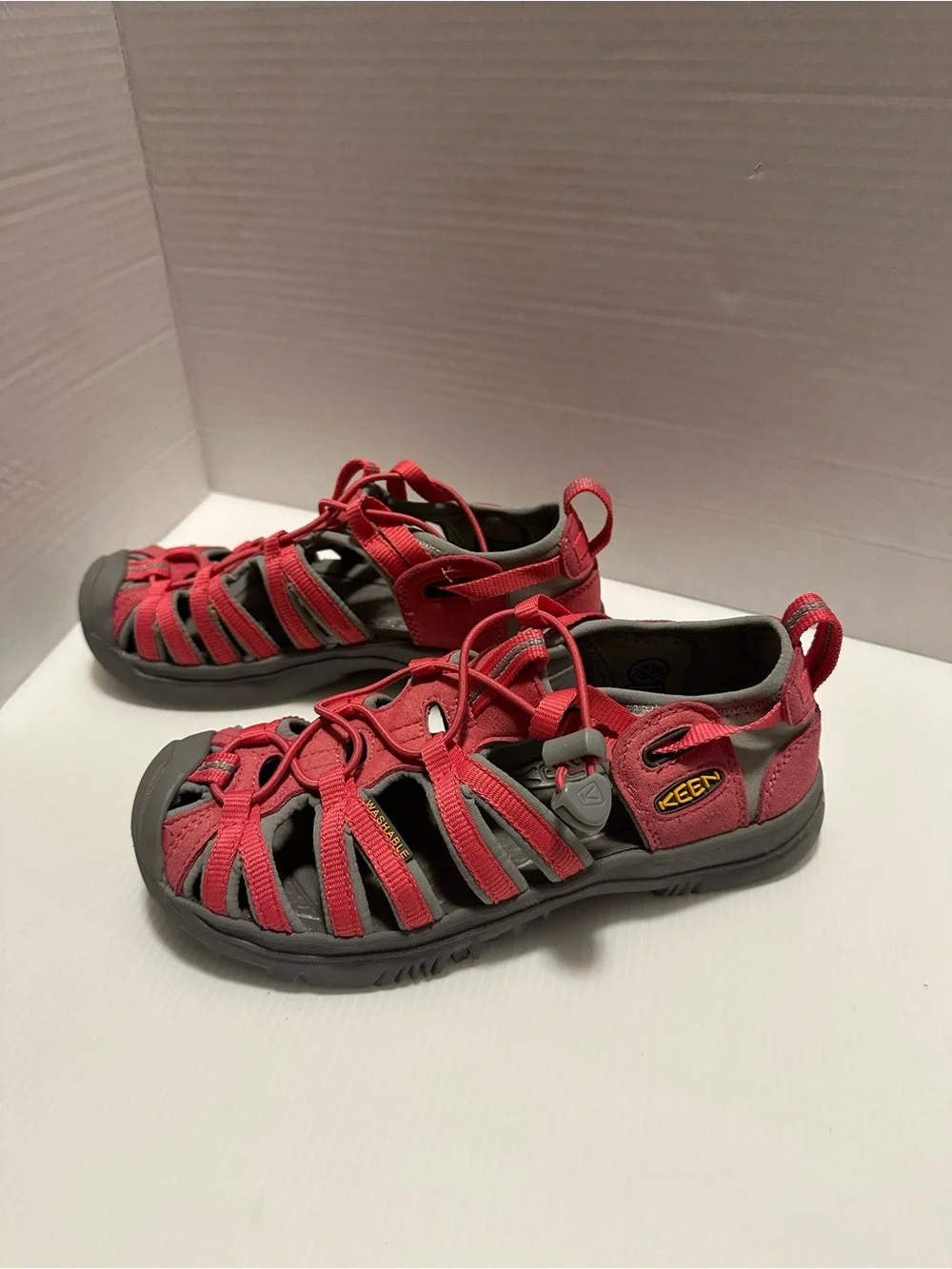 Keen Kids Coral Pink and Gray Closed-Toe Sport Sandals
